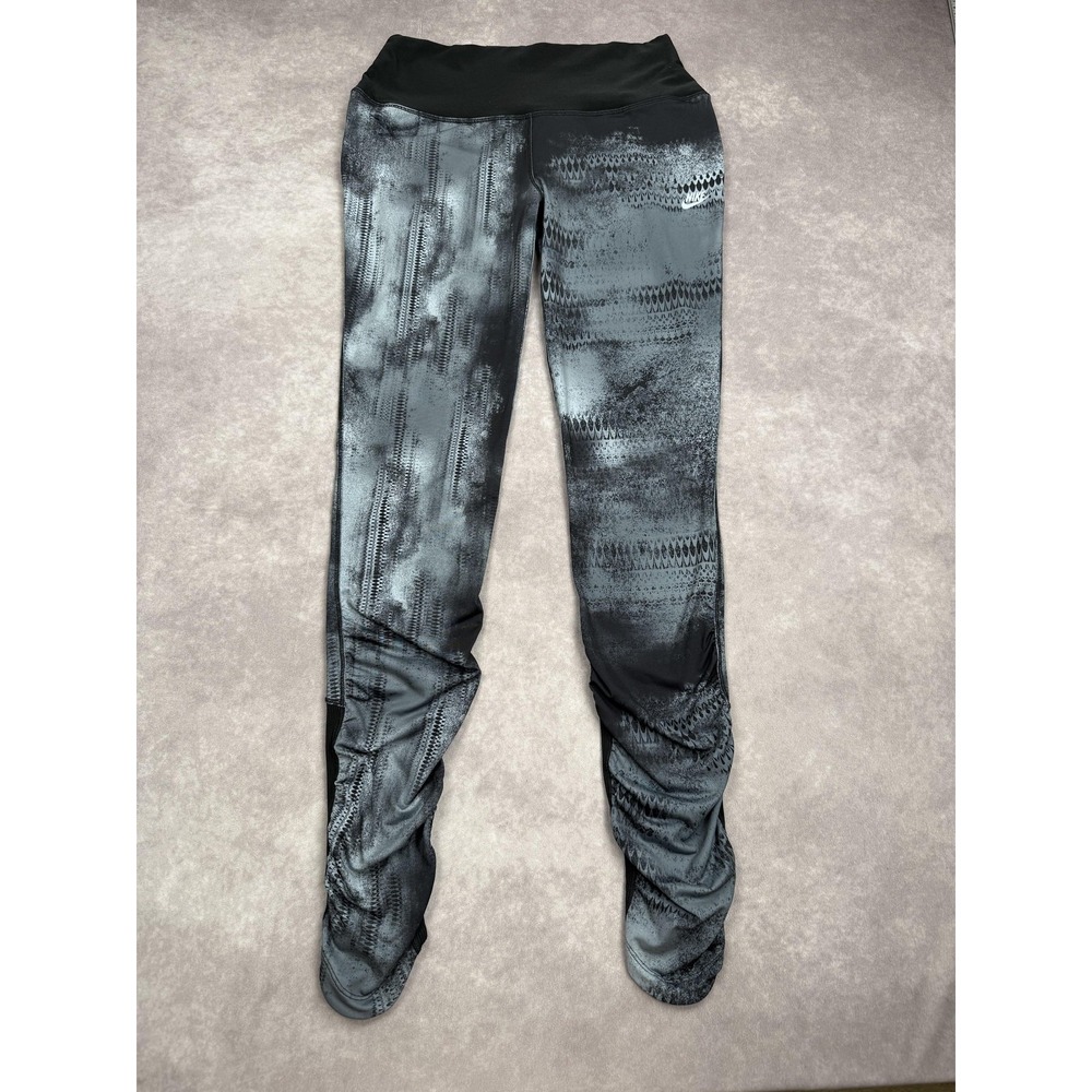 Nike Dri-FIT Leggings Womens XL Black Gray‎ Print Stretch Yoga Pants Athletic